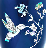 Hummingbird on Blue Mother of Pearl