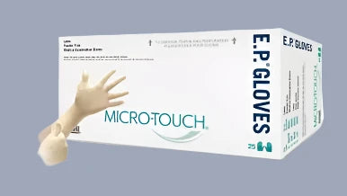 Ansell MICRO-TOUCH® E.P. | Latex Extended Cuff| Powder-free Exam Glove | Healthcare | Funeral Homes